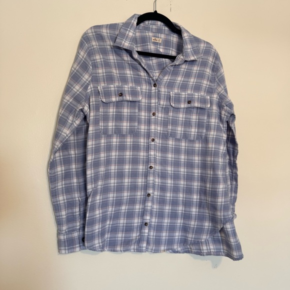 Hollister | Light Blue Plaid Button-Down Shirt - Picture 2 of 5